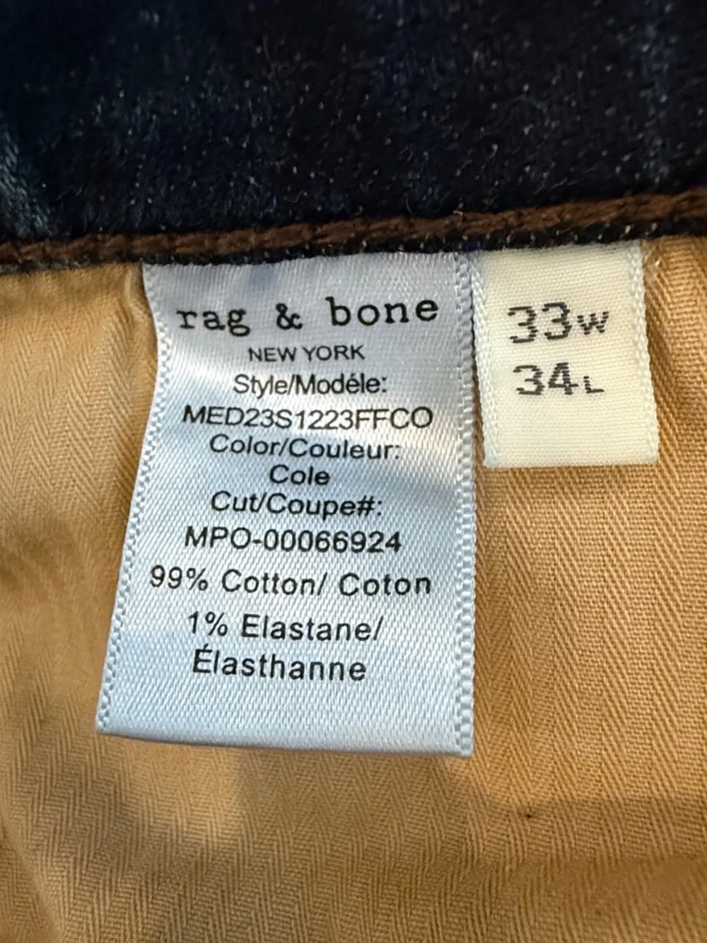 rag & bone Fit 2 Slim Fit Jean